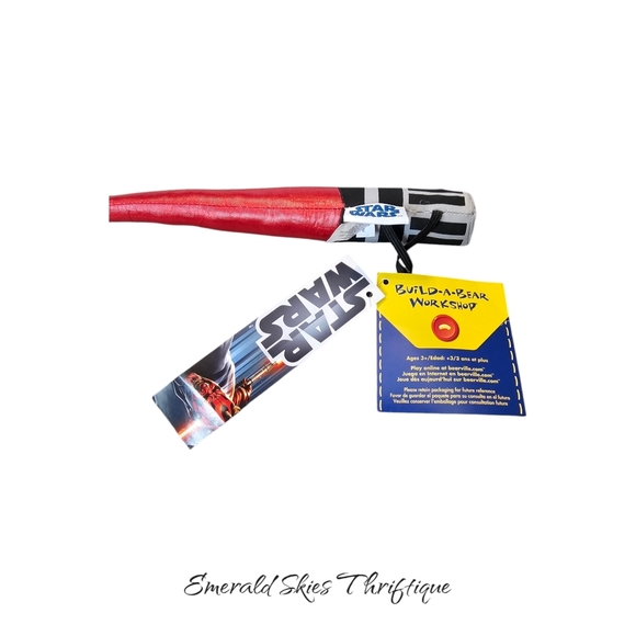 Build A Bear Accessories Star Wars Red Lightsaber Light Saber Plush Stuffed NWT - Picture 3 of 3